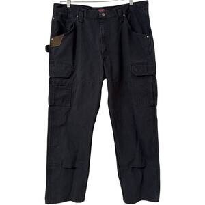 Wrangler Workwear Mens Green Khaki Ripstop Carpenter Cargo Work Pants 38x30